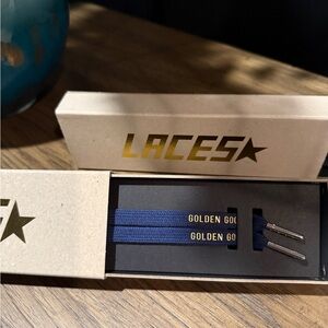 Golden Goose Navy Blue Shoe Laces